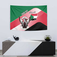 Personalized Sudan Tapestry Sudanese Secretary Bird Flag Style