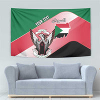 Personalized Sudan Tapestry Sudanese Secretary Bird Flag Style