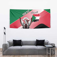 Personalized Sudan Tapestry Sudanese Secretary Bird Flag Style