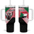 Personalized Sudan Tumbler With Handle Sudanese Secretary Bird Flag Style