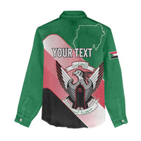 Personalized Sudan Women Casual Shirt Sudanese Secretary Bird Flag Style