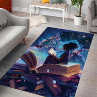 Black Girls Book Lovers Area Rug Just A Girl Who Loves Books