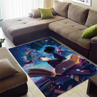 Black Girls Book Lovers Area Rug Just A Girl Who Loves Books