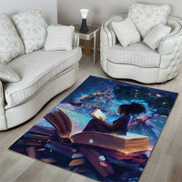 Black Girls Book Lovers Area Rug Just A Girl Who Loves Books