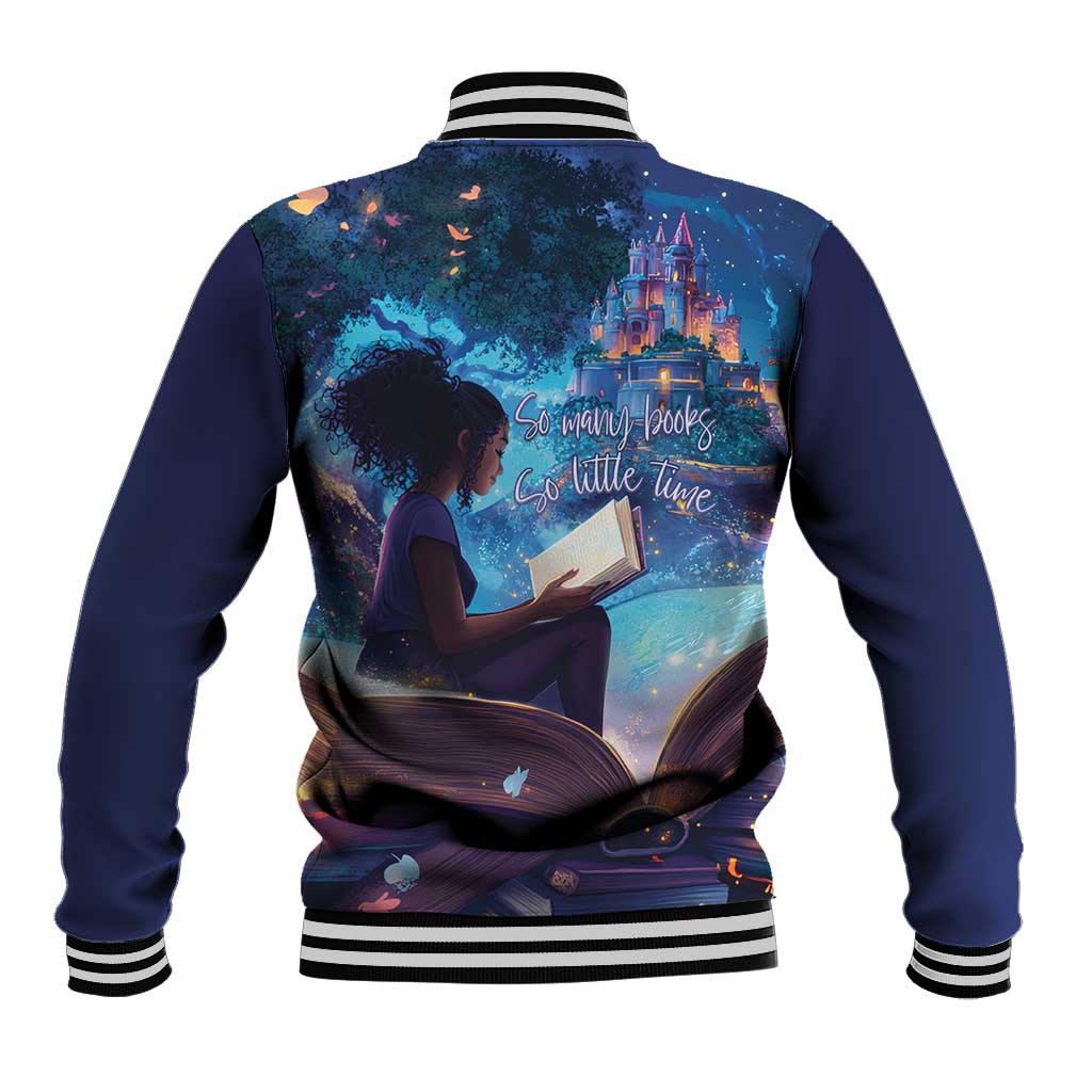 Black Girls Book Lovers Baseball Jacket Just A Girl Who Loves Books