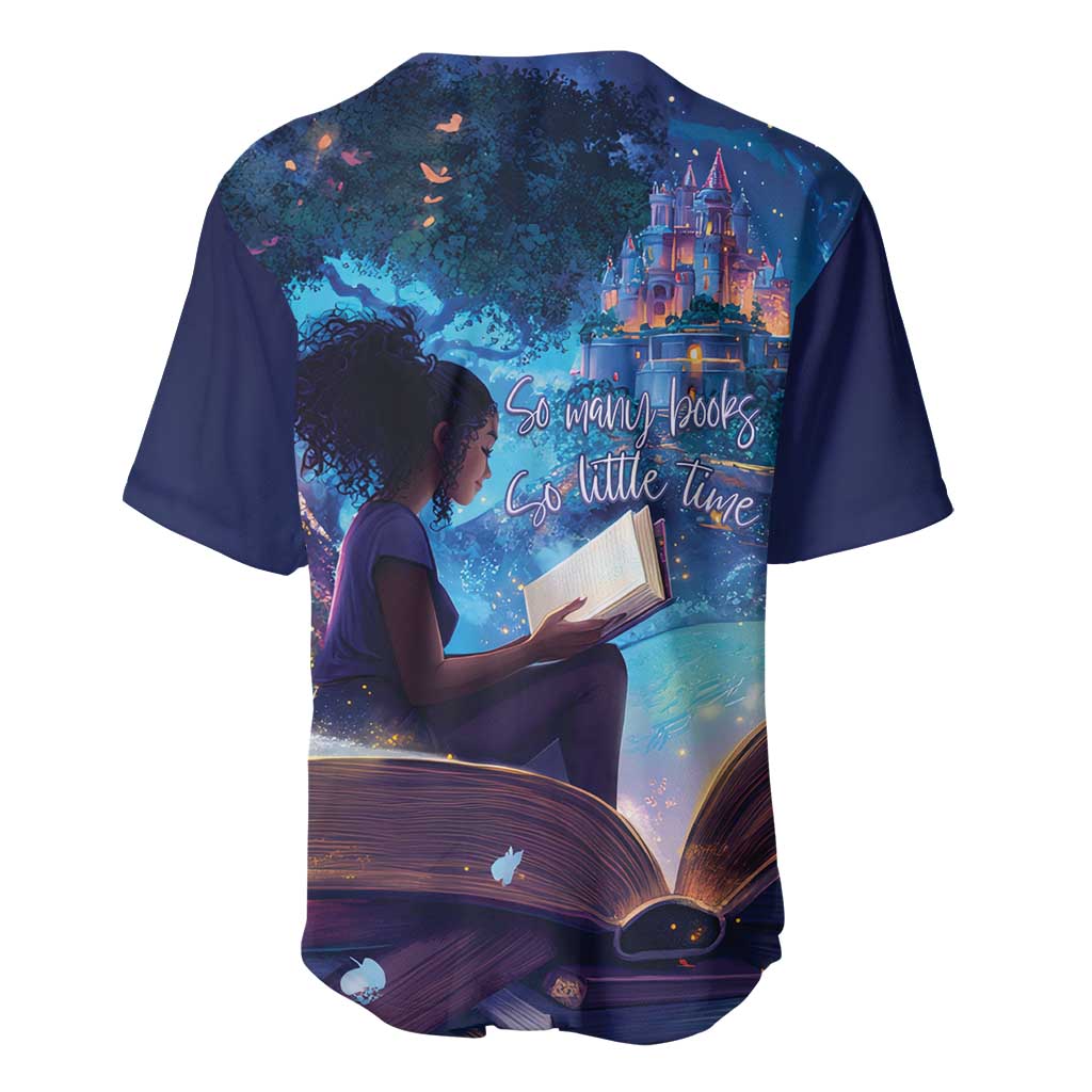 Black Girls Book Lovers Baseball Jersey Just A Girl Who Loves Books