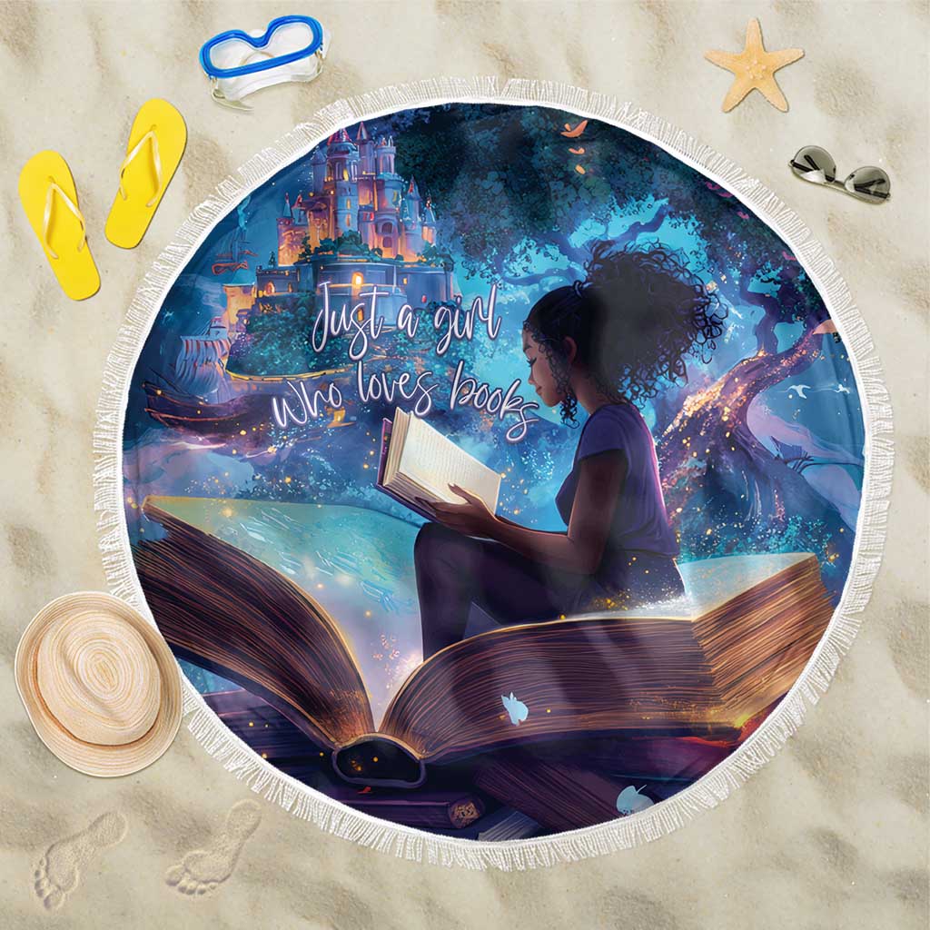 Black Girls Book Lovers Beach Blanket Just A Girl Who Loves Books