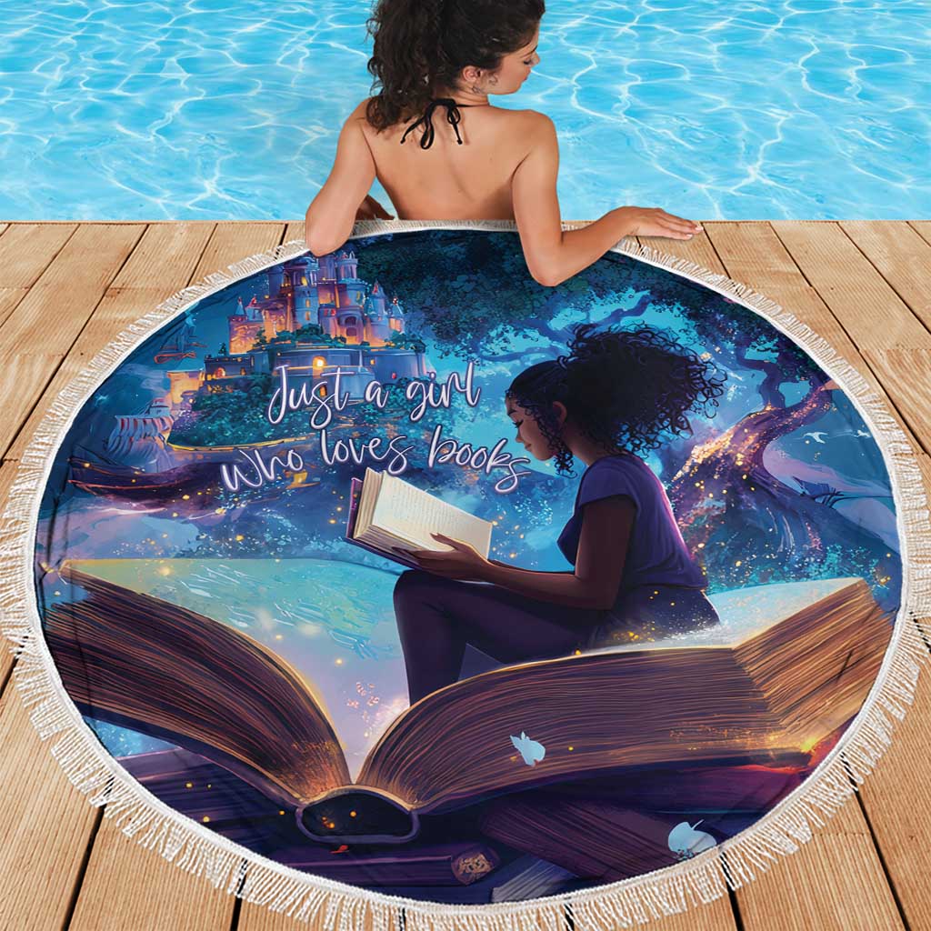 Black Girls Book Lovers Beach Blanket Just A Girl Who Loves Books