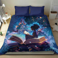 Black Girls Book Lovers Bedding Set Just A Girl Who Loves Books