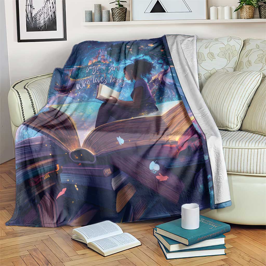 Black Girls Book Lovers Blanket Just A Girl Who Loves Books
