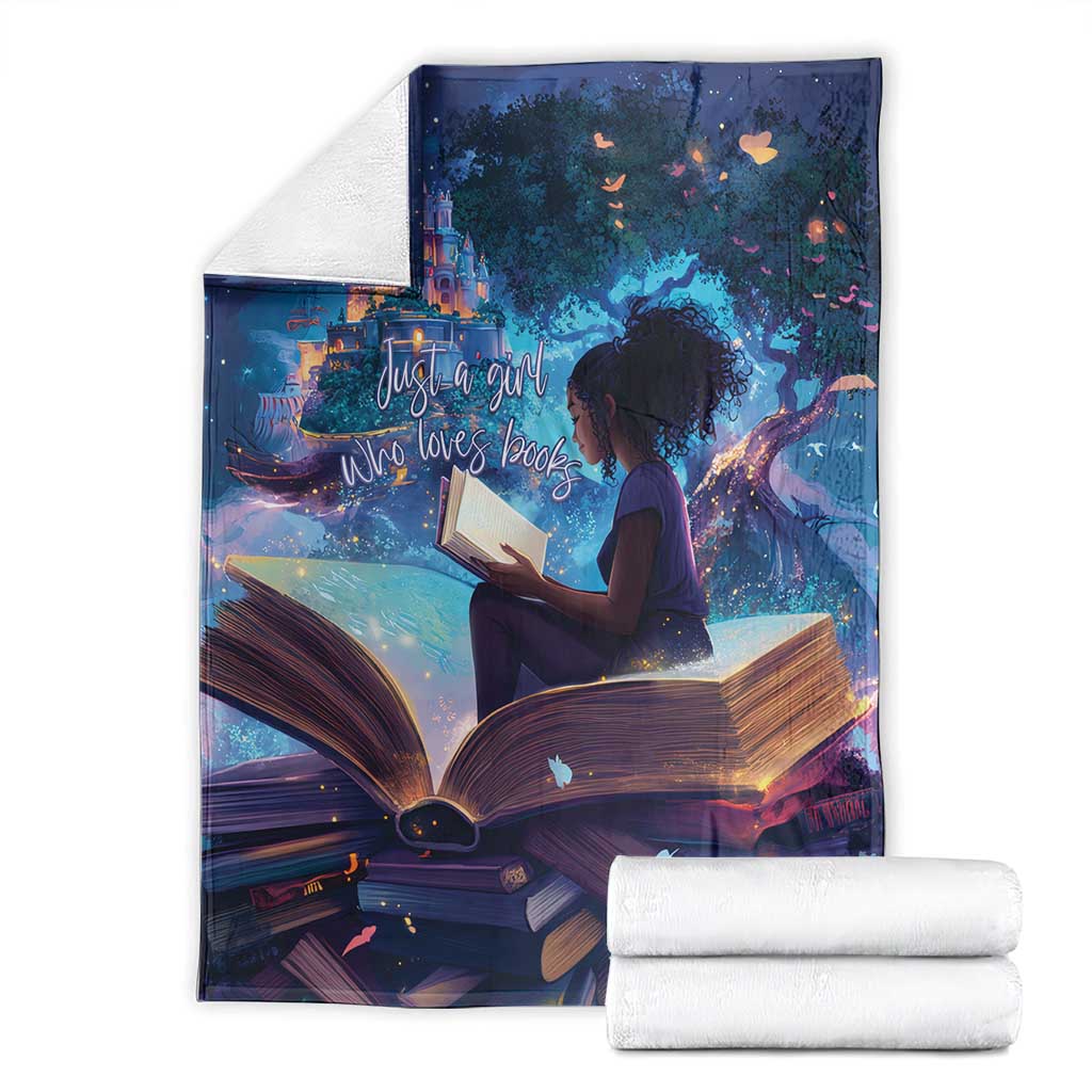 Black Girls Book Lovers Blanket Just A Girl Who Loves Books