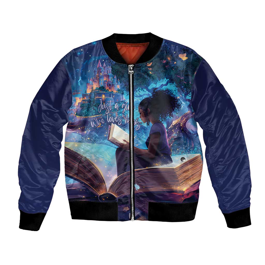 Black Girls Book Lovers Bomber Jacket Just A Girl Who Loves Books