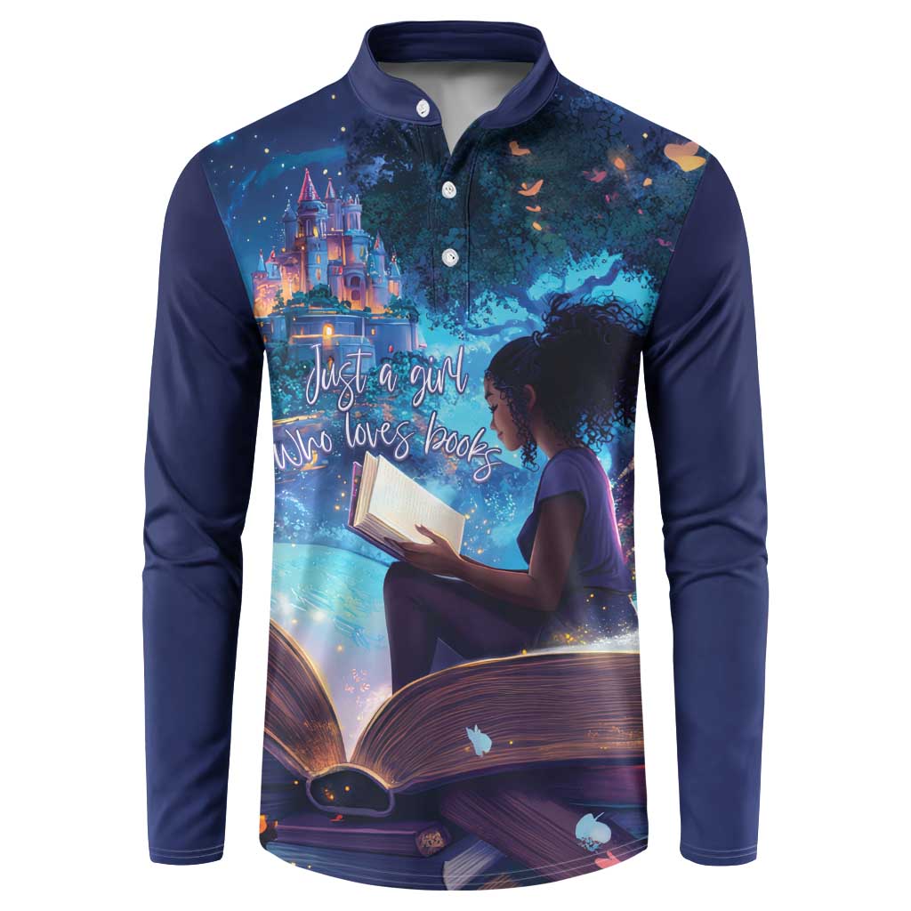 Black Girls Book Lovers Button Sweatshirt Just A Girl Who Loves Books