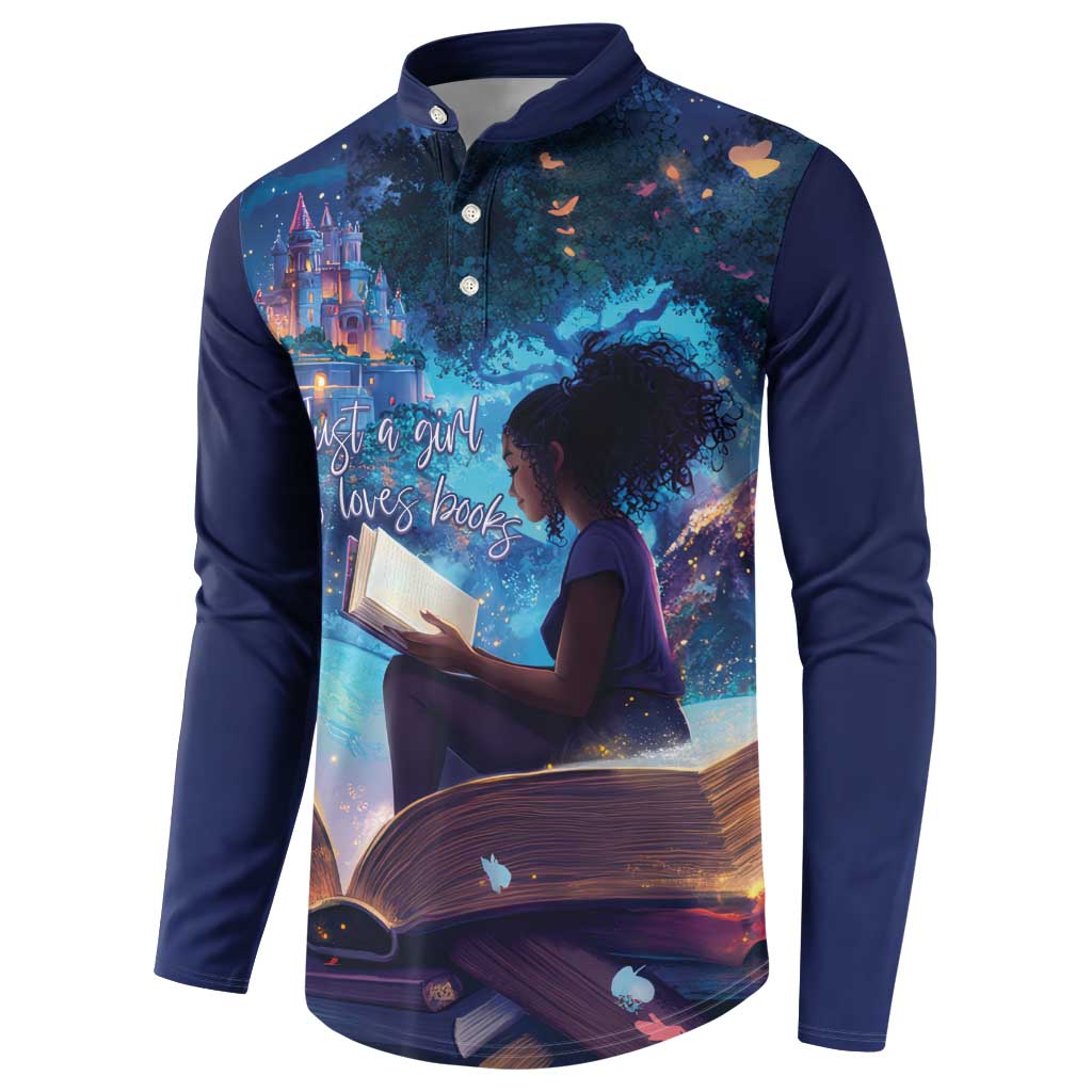 Black Girls Book Lovers Button Sweatshirt Just A Girl Who Loves Books