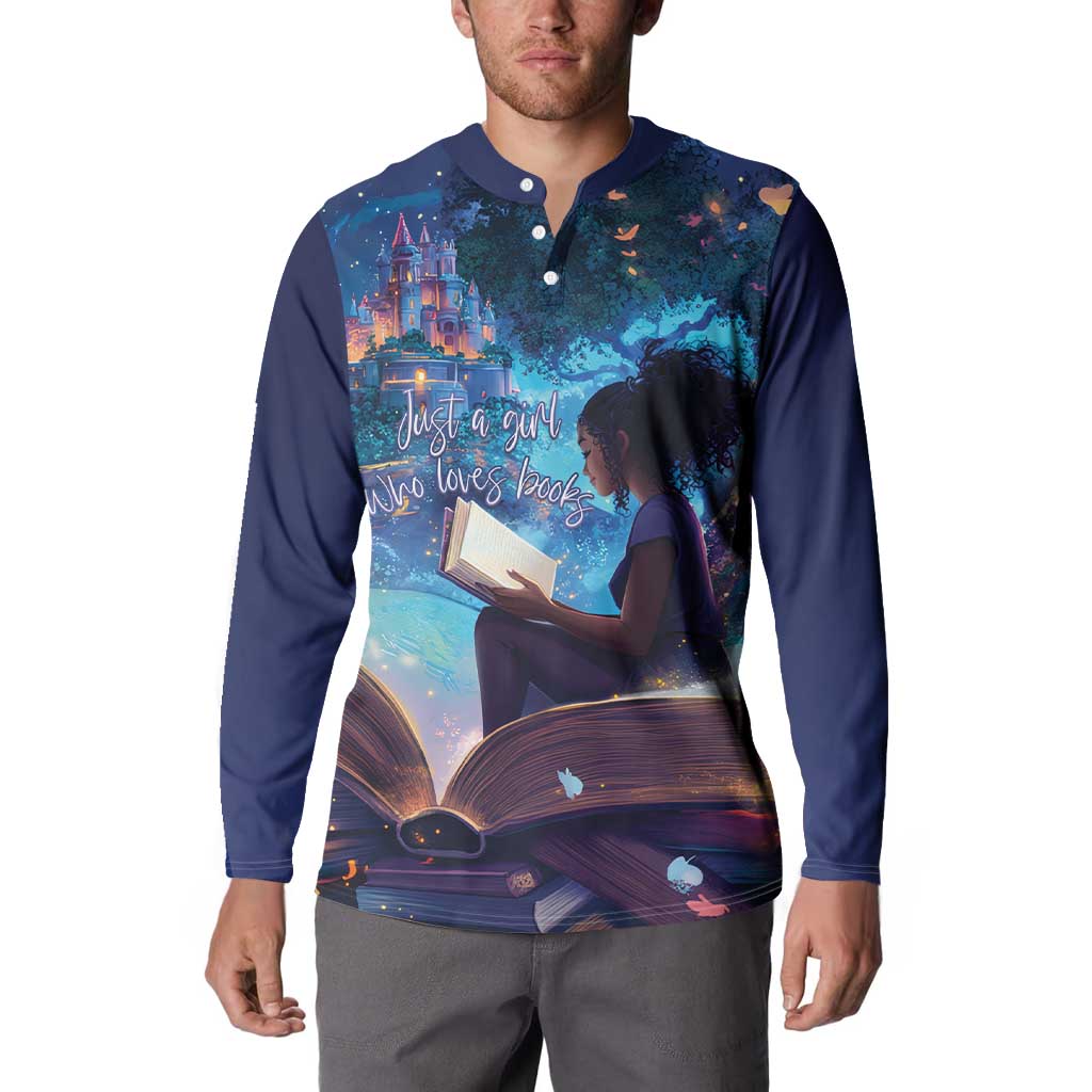 Black Girls Book Lovers Button Sweatshirt Just A Girl Who Loves Books