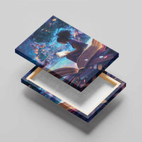 Black Girls Book Lovers Canvas Wall Art Just A Girl Who Loves Books