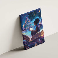 Black Girls Book Lovers Canvas Wall Art Just A Girl Who Loves Books