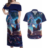 Black Girls Book Lovers Couples Matching Off Shoulder Maxi Dress and Hawaiian Shirt Just A Girl Who Loves Books