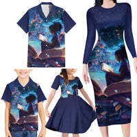 Black Girls Book Lovers Family Matching Long Sleeve Bodycon Dress and Hawaiian Shirt Just A Girl Who Loves Books