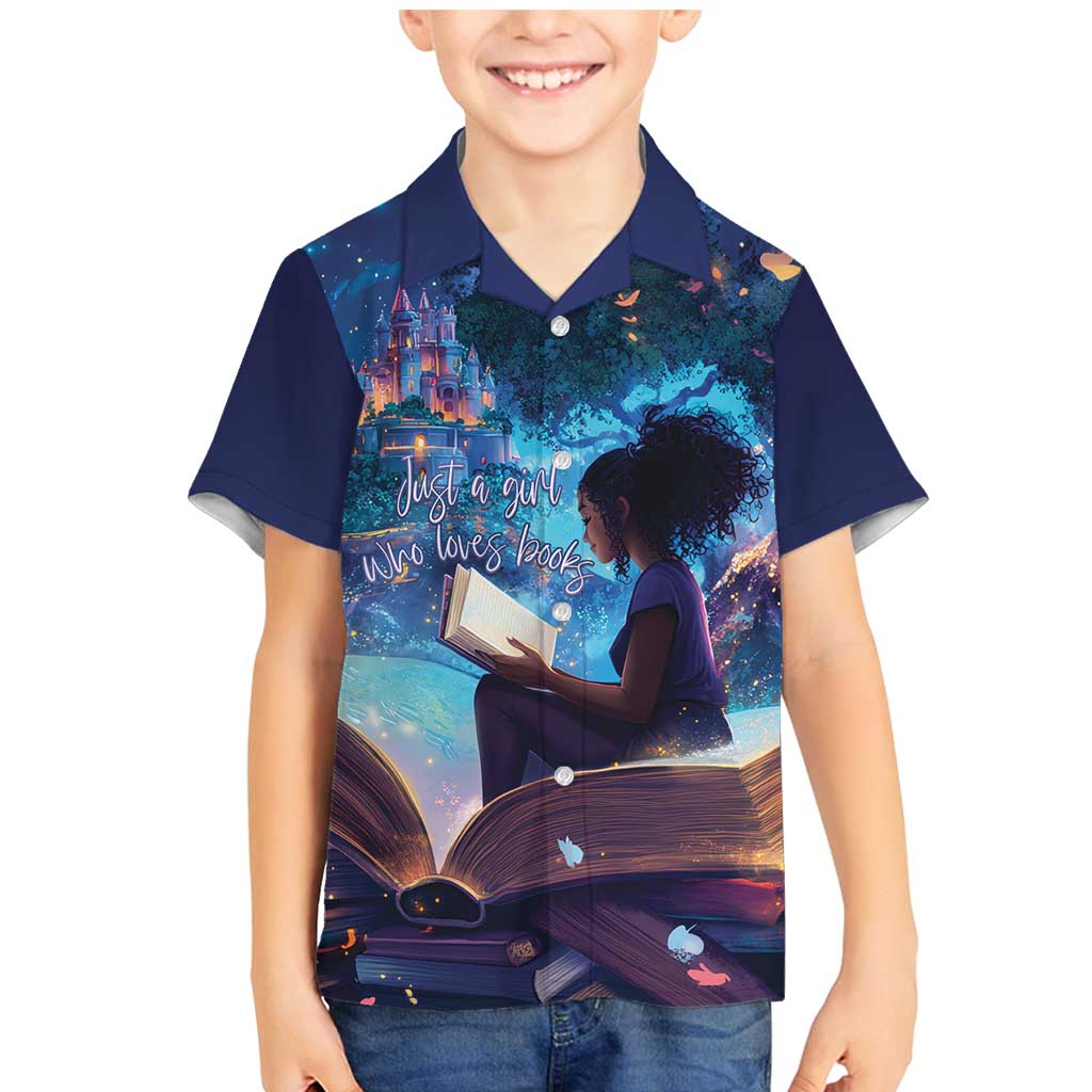 Black Girls Book Lovers Family Matching Mermaid Dress and Hawaiian Shirt Just A Girl Who Loves Books