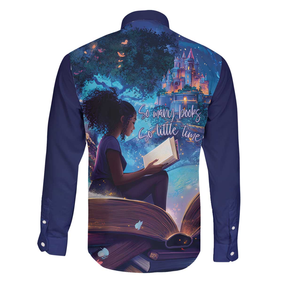 Black Girls Book Lovers Family Matching Off The Shoulder Long Sleeve Dress and Hawaiian Shirt Just A Girl Who Loves Books