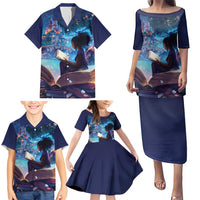 Black Girls Book Lovers Family Matching Puletasi and Hawaiian Shirt Just A Girl Who Loves Books
