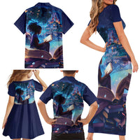 Black Girls Book Lovers Family Matching Short Sleeve Bodycon Dress and Hawaiian Shirt Just A Girl Who Loves Books