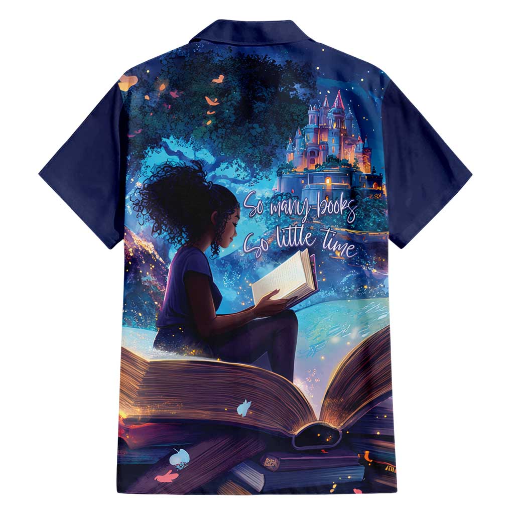 Black Girls Book Lovers Family Matching Short Sleeve Bodycon Dress and Hawaiian Shirt Just A Girl Who Loves Books