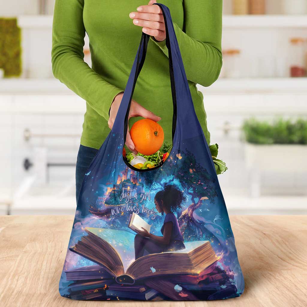 Black Girls Book Lovers Grocery Bag Just A Girl Who Loves Books