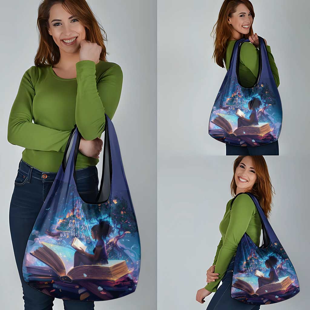 Black Girls Book Lovers Grocery Bag Just A Girl Who Loves Books