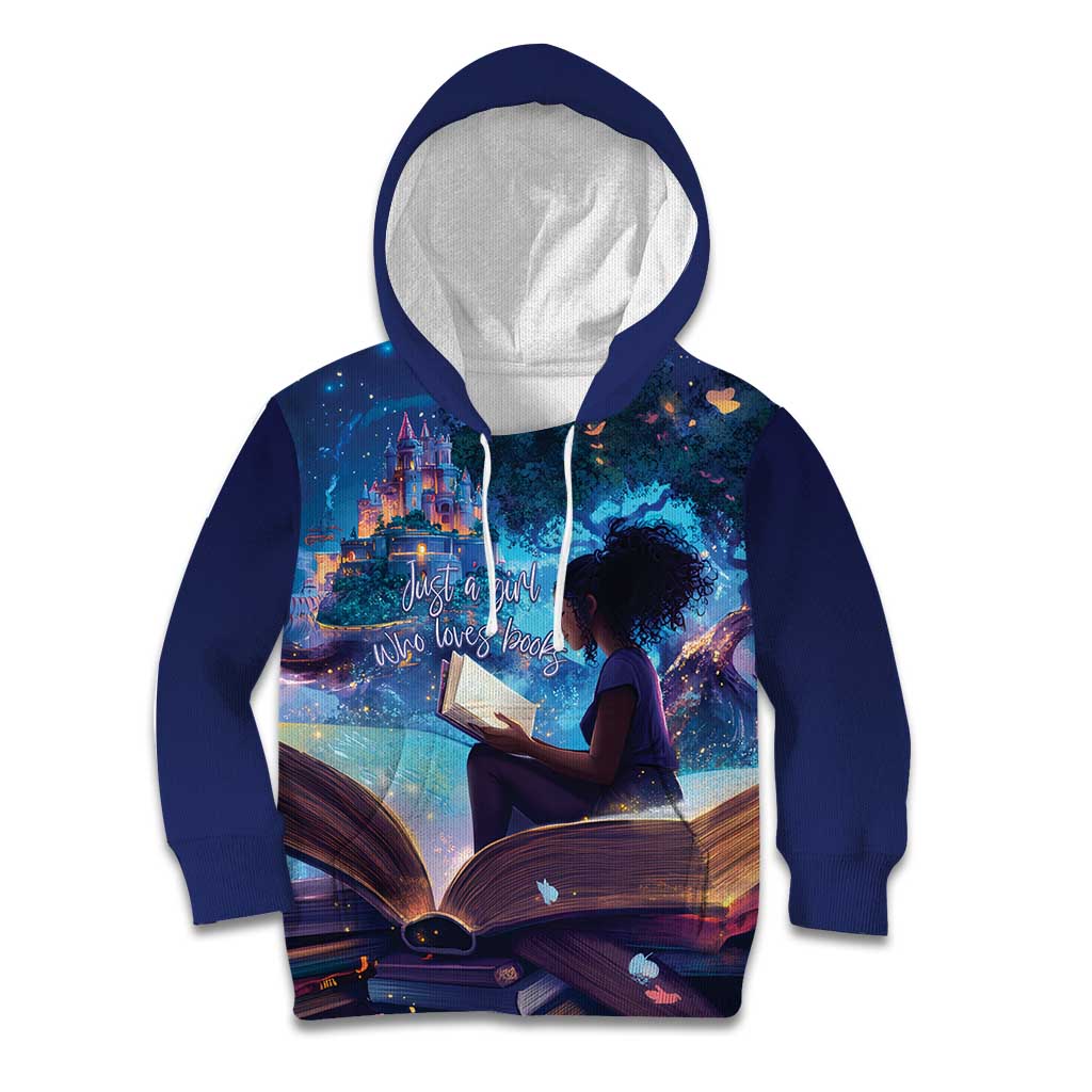 Black Girls Book Lovers Kid Hoodie Just A Girl Who Loves Books
