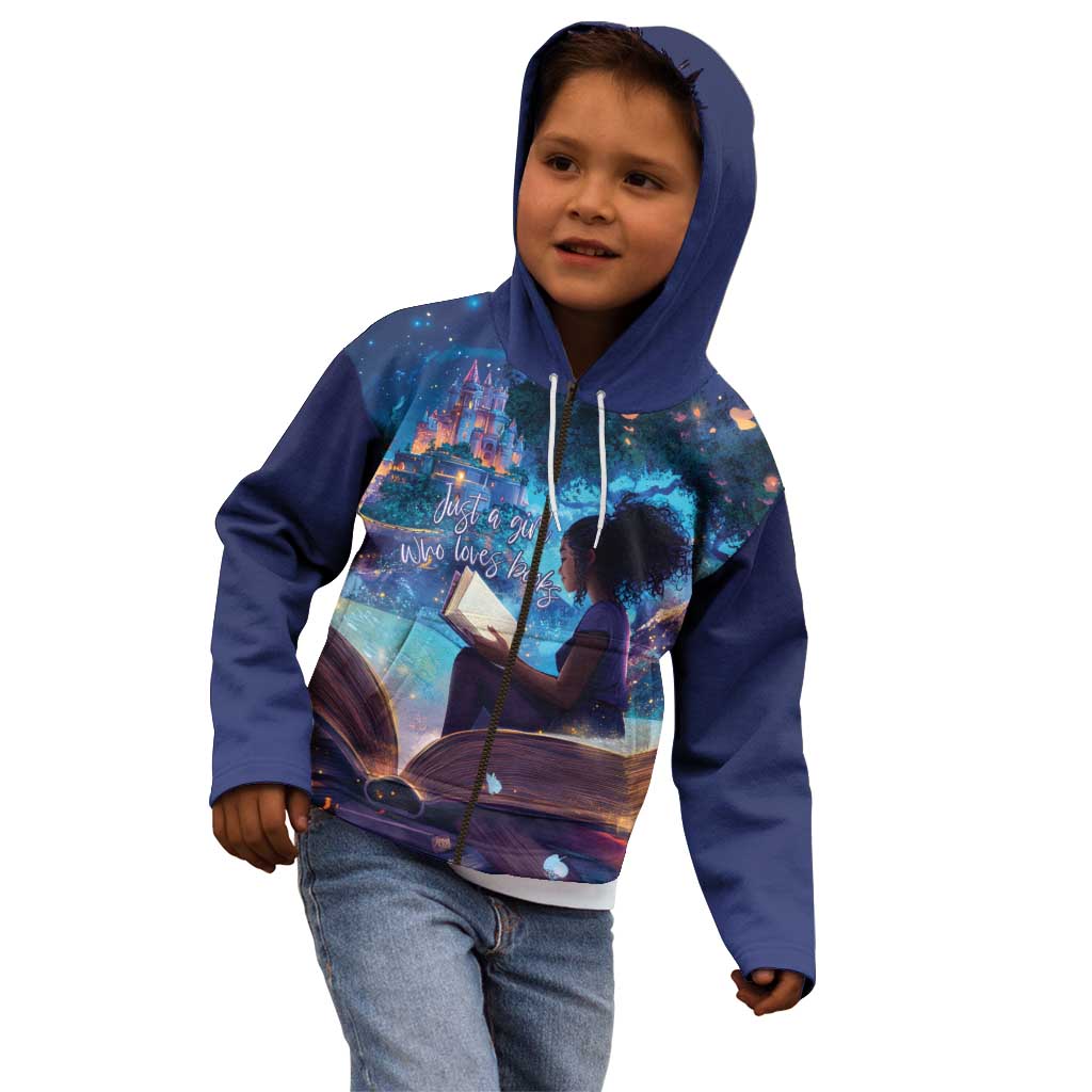 Black Girls Book Lovers Kid Hoodie Just A Girl Who Loves Books