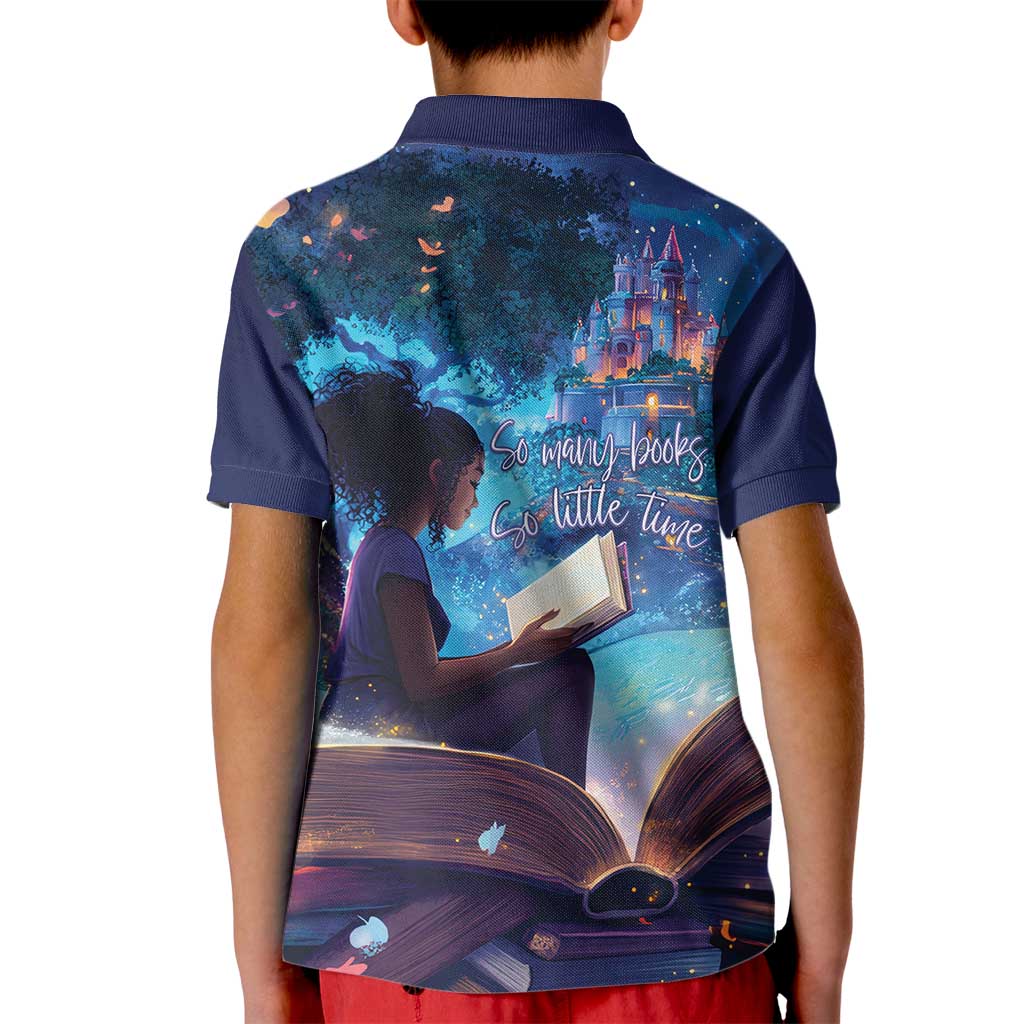 Black Girls Book Lovers Kid Polo Shirt Just A Girl Who Loves Books