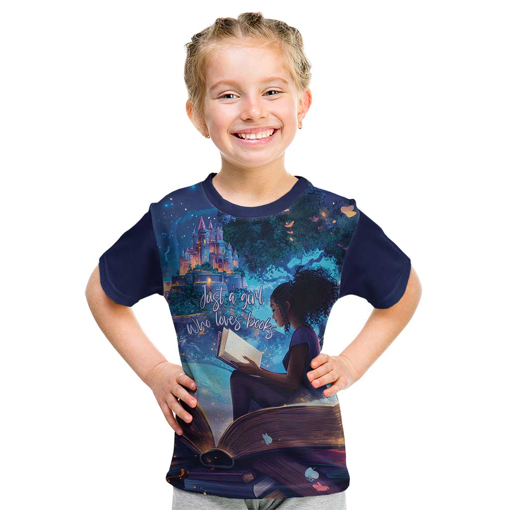 Black Girls Book Lovers Kid T Shirt Just A Girl Who Loves Books