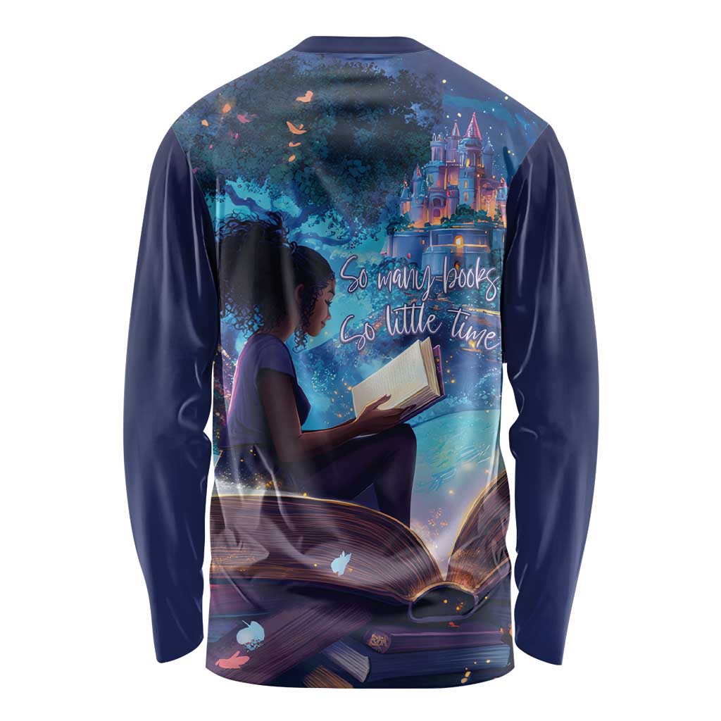 Black Girls Book Lovers Long Sleeve Shirt Just A Girl Who Loves Books