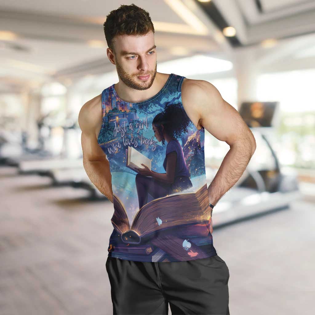 Black Girls Book Lovers Men Tank Top Just A Girl Who Loves Books