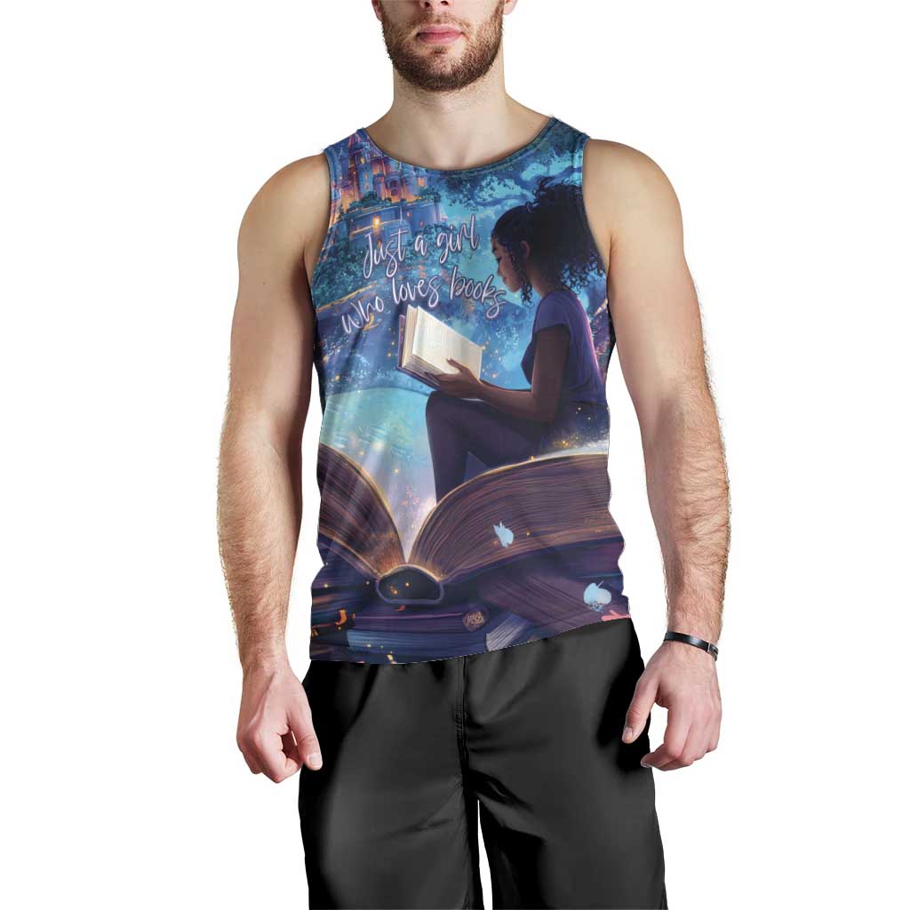 Black Girls Book Lovers Men Tank Top Just A Girl Who Loves Books