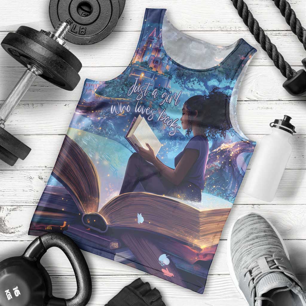 Black Girls Book Lovers Men Tank Top Just A Girl Who Loves Books