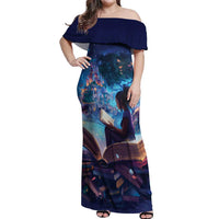 Black Girls Book Lovers Off Shoulder Maxi Dress Just A Girl Who Loves Books
