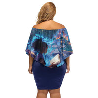 Black Girls Book Lovers Off Shoulder Short Dress Just A Girl Who Loves Books