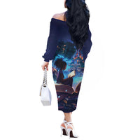 Black Girls Book Lovers Off The Shoulder Long Sleeve Dress Just A Girl Who Loves Books