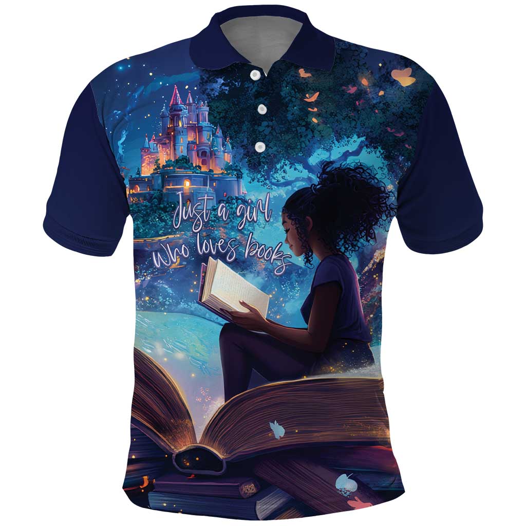 Black Girls Book Lovers Polo Shirt Just A Girl Who Loves Books