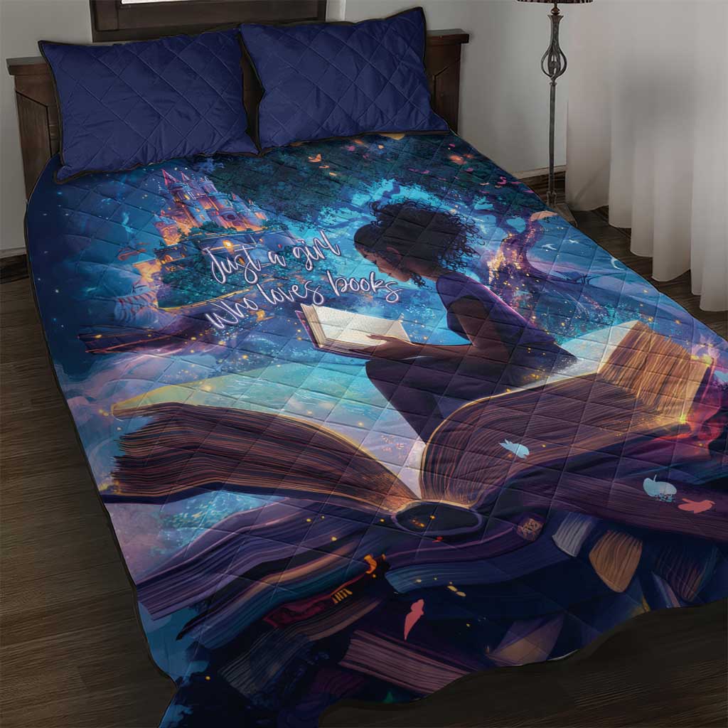Black Girls Book Lovers Quilt Bed Set Just A Girl Who Loves Books