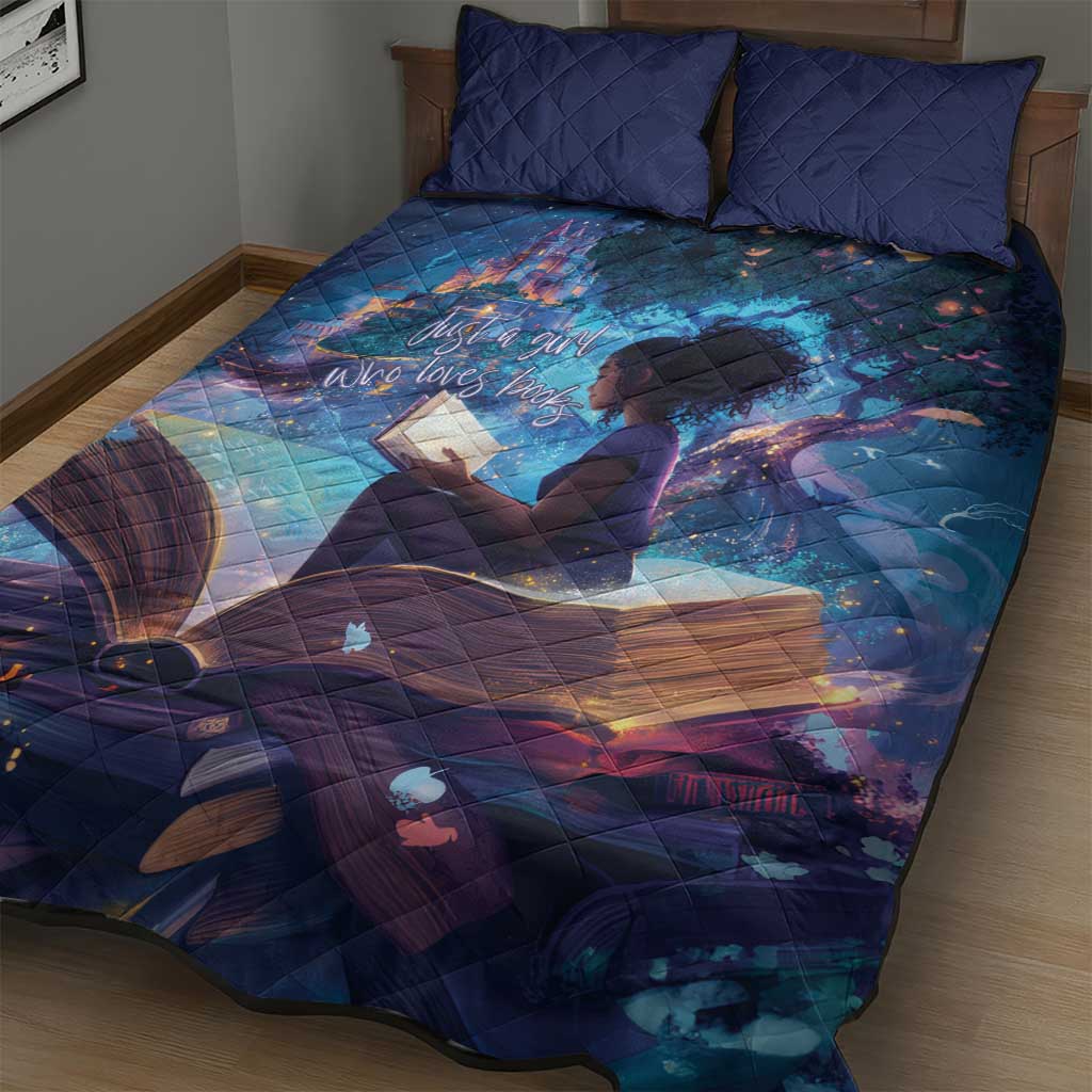 Black Girls Book Lovers Quilt Bed Set Just A Girl Who Loves Books