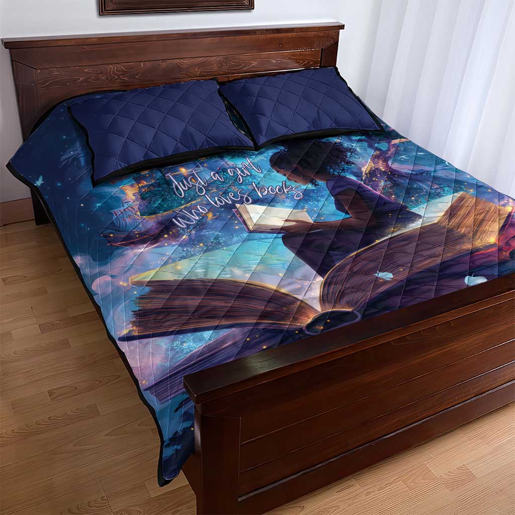 Black Girls Book Lovers Quilt Bed Set Just A Girl Who Loves Books
