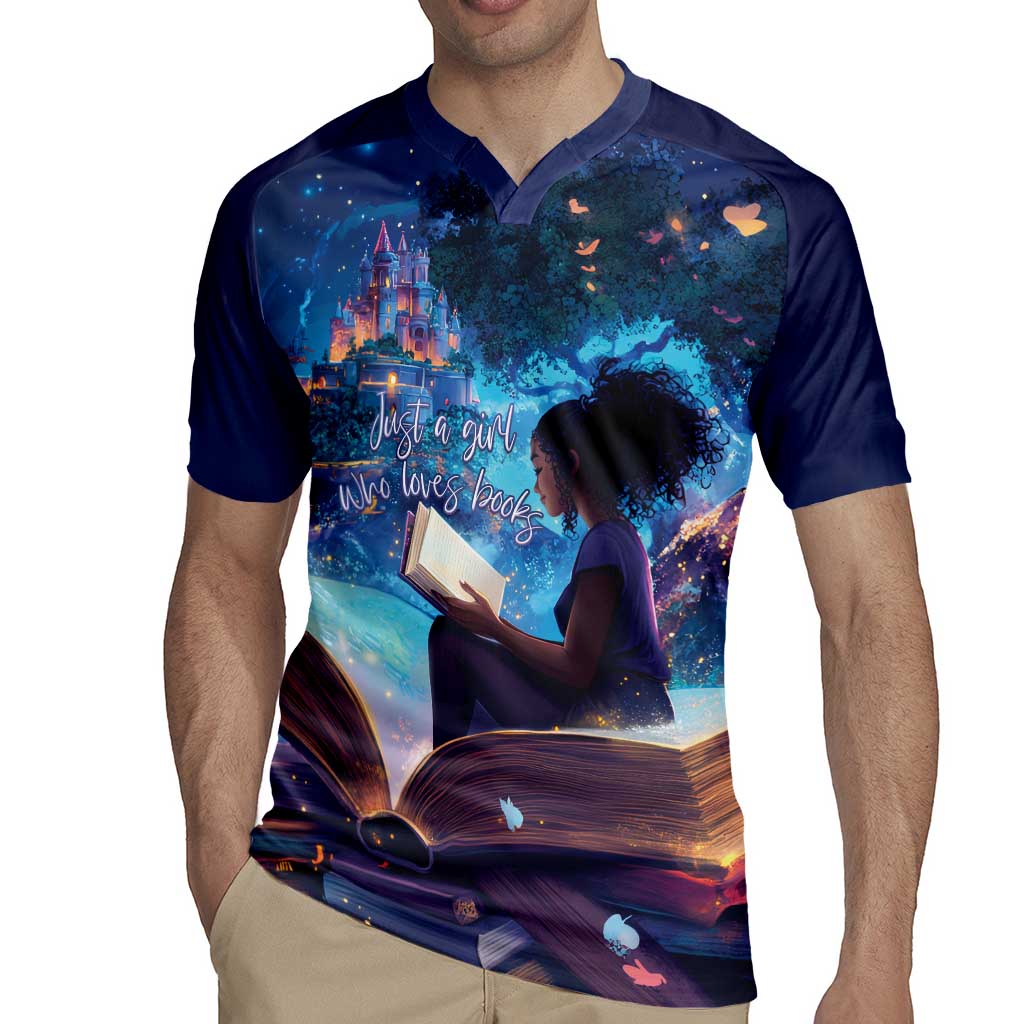 Black Girls Book Lovers Rugby Jersey Just A Girl Who Loves Books