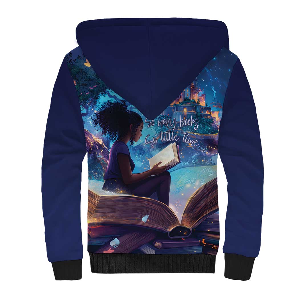 Black Girls Book Lovers Sherpa Hoodie Just A Girl Who Loves Books