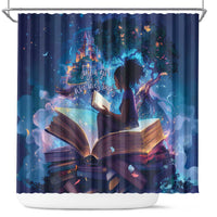 Black Girls Book Lovers Shower Curtain Just A Girl Who Loves Books