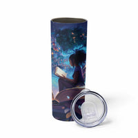 Black Girls Book Lovers Skinny Tumbler Just A Girl Who Loves Books