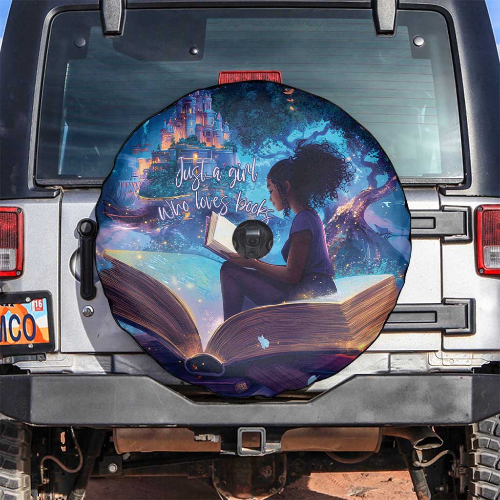 Black Girls Book Lovers Spare Tire Cover Just A Girl Who Loves Books